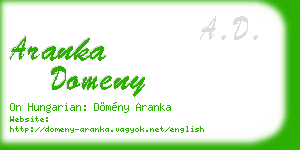aranka domeny business card