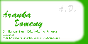 aranka domeny business card